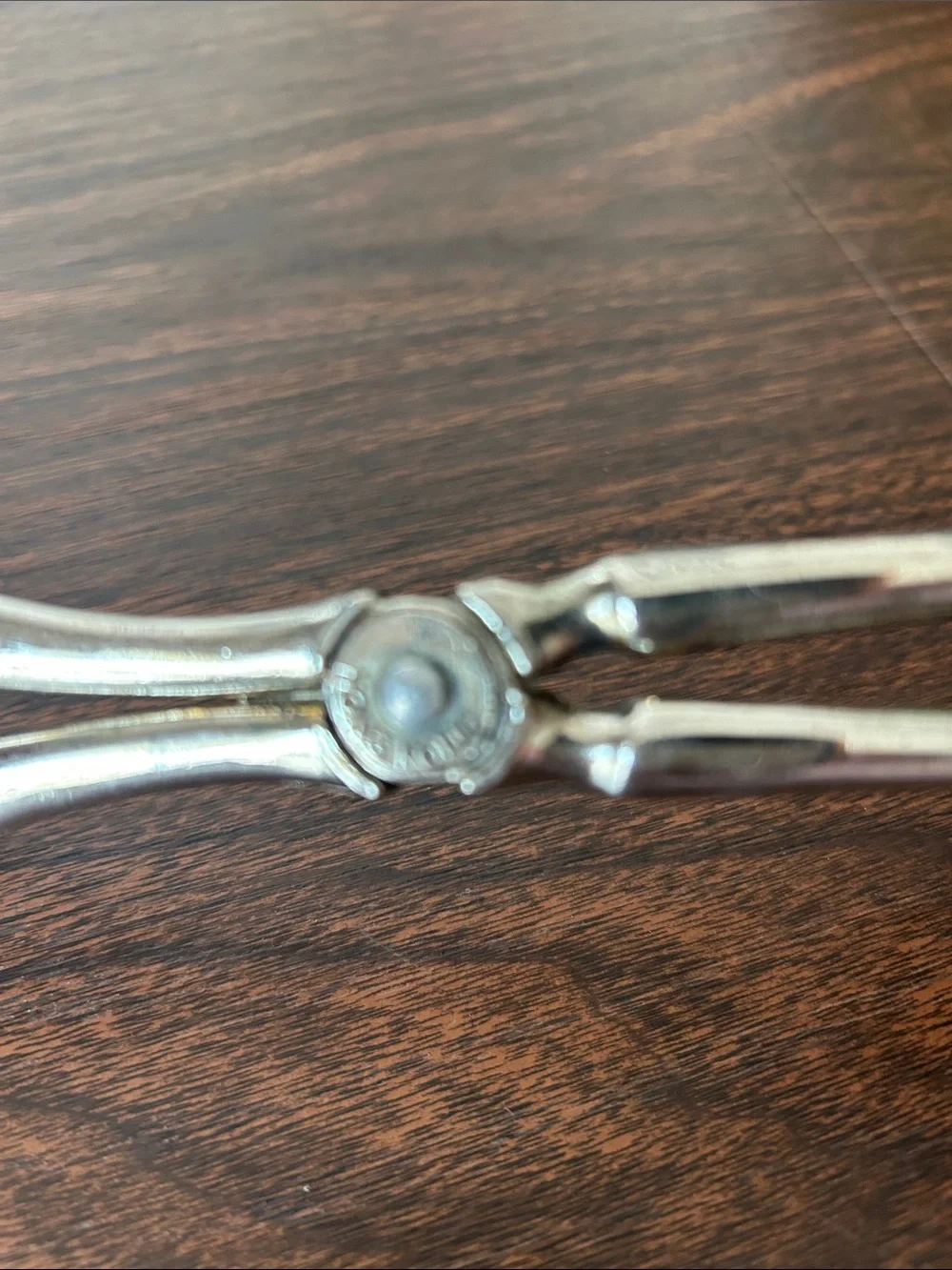 Vintage Hong Kong Hinged Silverplate Salad Tongs